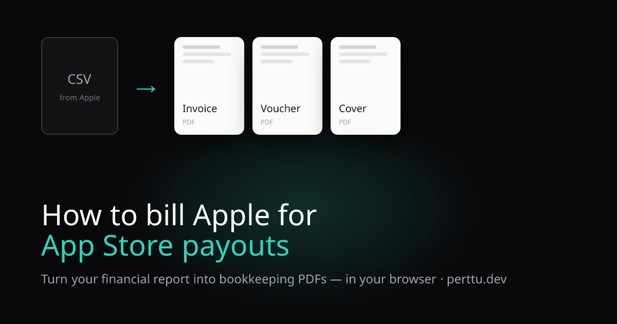 How to bill Apple for App Store payouts (and keep your accountant happy)