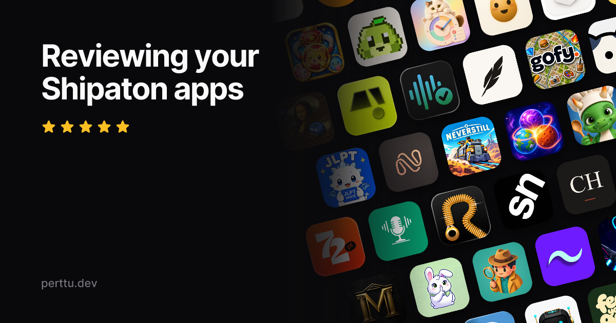 Cover image for Reviewing your Shipaton apps