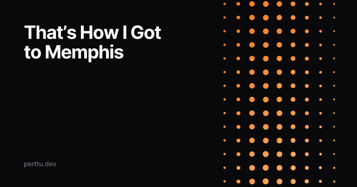 Cover image for That’s How I Got to Memphis