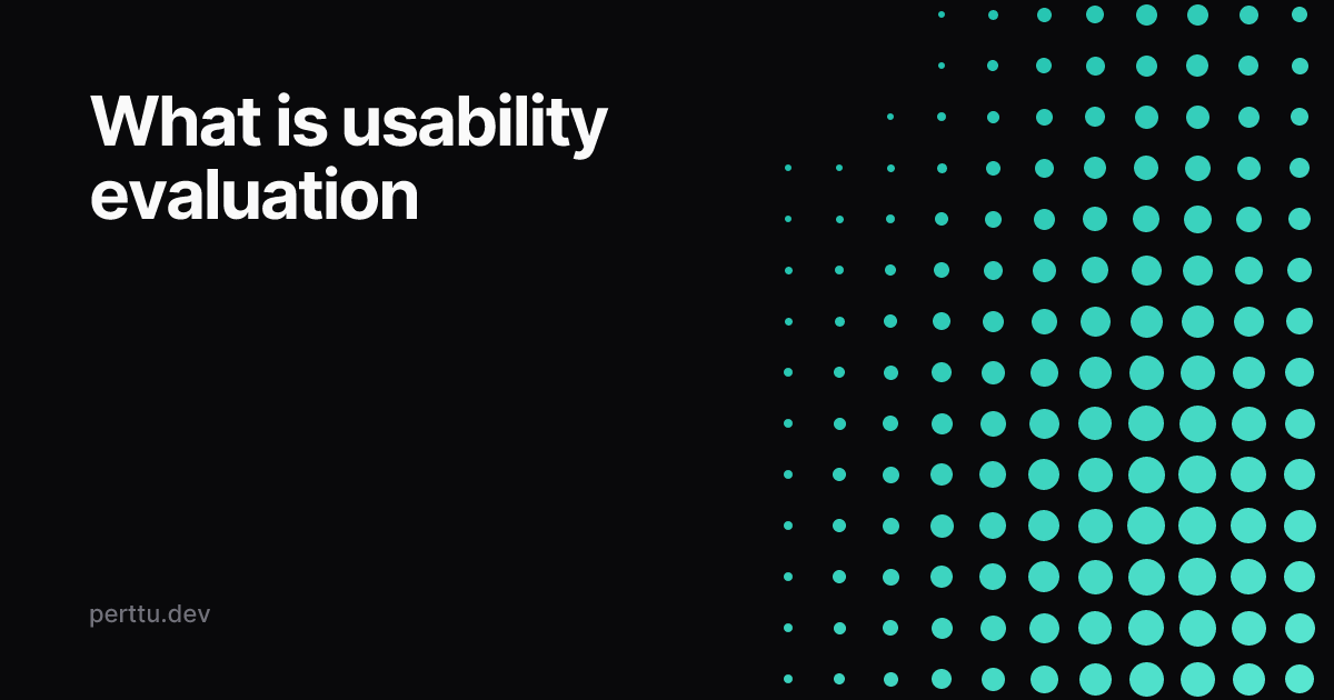 Cover image for What is usability evaluation